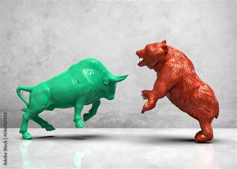 Bullish And Bearish Stock Market Bull Vs Bear Symbol Of Stock Market