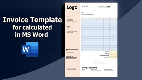 How to Create an Invoice Format in MS Word