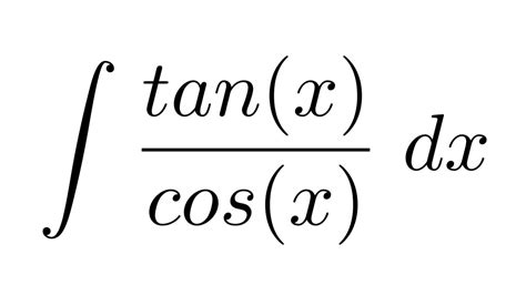 Integral Of Tan X Cos X Substitution YouTube