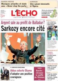 Journal L Echo De La Haute Vienne France Les Unes Des Journaux De