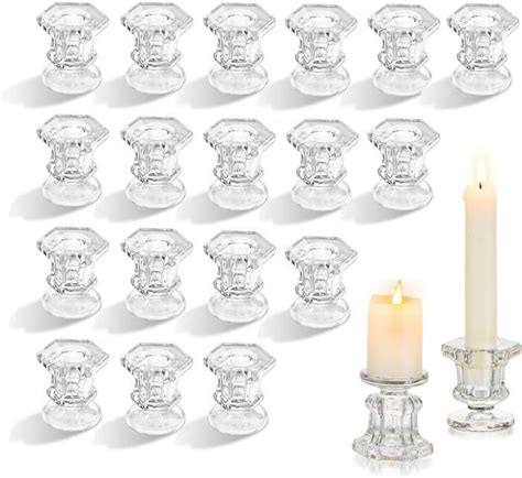 Bougeoirs En Verre Clair Bougeoirs 20 Pcs Bougeoirs Bougeoirs