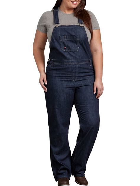 Womens Plus Size Denim Bib Overall