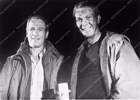 Paul Newman Steve McQueen behind the scenes The Towering Inferno 3278a ...