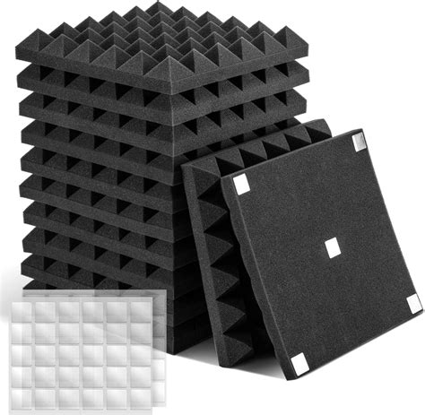 Sound Proof Foam Panels With Stickers Pack Acoustic Panels X