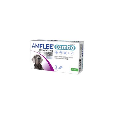 AMFLEE COMBO CÃES 40 KG 3 PIPETAS Racivet