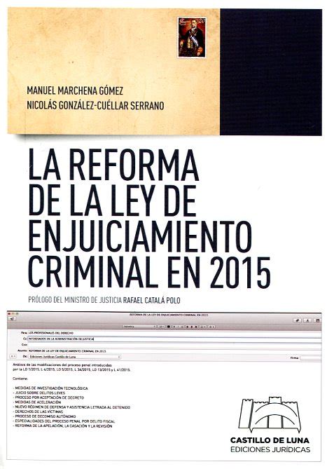 Libro La Reforma De La Ley De Enjuiciamiento Criminal En 2015