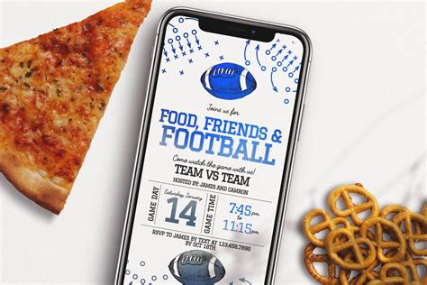 Editable Football Tailgate Invitation Textable Textable Football