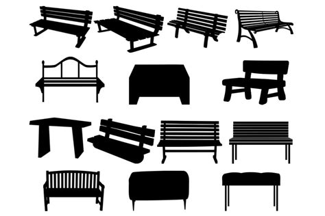 Bench Silhouette | Photoshop Graphics ~ Creative Market