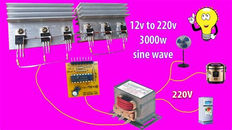 How To Make A Simple Inverter 3000w 12 To 220v Irf 3205 Creative Prodigy 101 Youtube