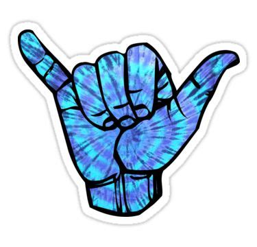 Shaka Tie Dye By MadEDesigns Redbubble Tie Dye Sticker Shaka