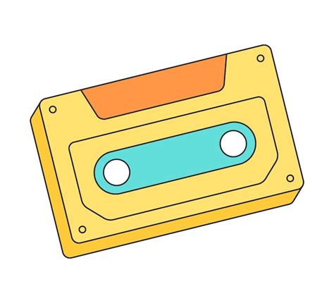 Premium Vector Retro Groovy Audio Cassette Tape Vintage Hippie Cartoon Media Stereo Music