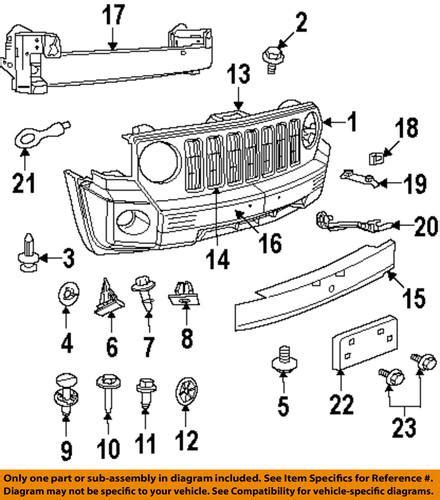 Find Jeep Oem 5116373ae Front Bumper And Grille Reinforcement In Kernersville North Carolina Us