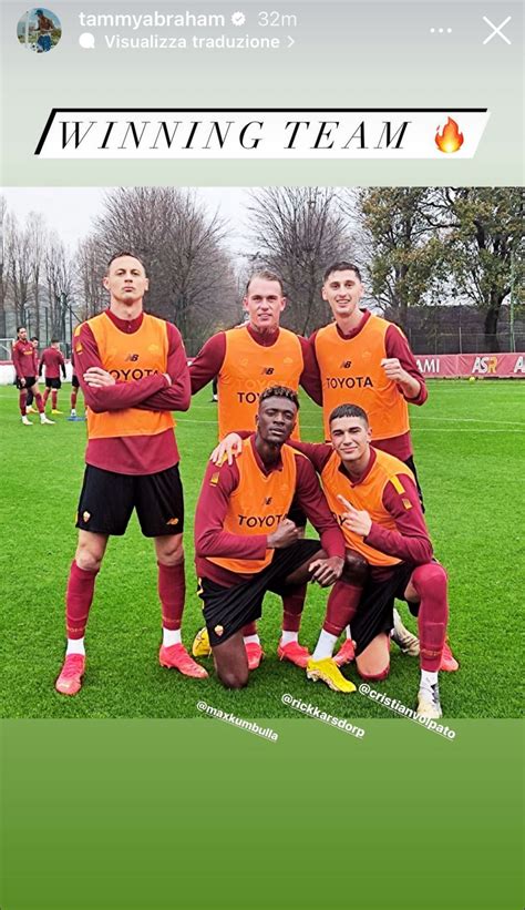 Instagram Matic Volpato Kumbulla Abraham E Karsdorp Vincono La