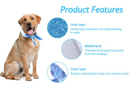 Dog Cooling Bandana Breathable Pet Cooling Collar