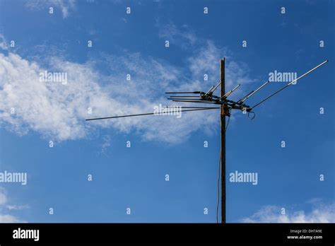 Old style television antenna Stock Photo - Alamy