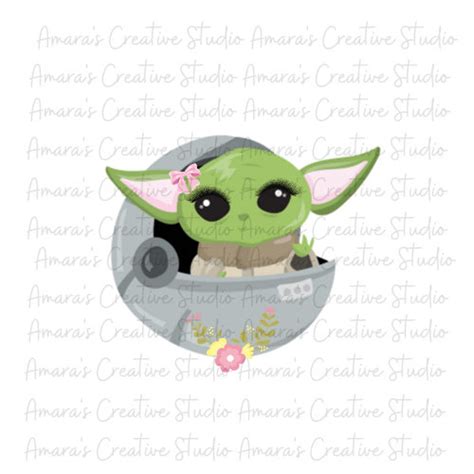 Baby Yoda Clip Art Transparent Png Baby Yoda Cute Alien Craft