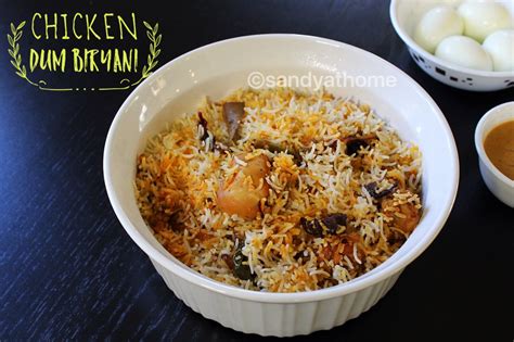 Chicken dum biryani recipe, How to make chicken dum biryani - Sandhya's ...