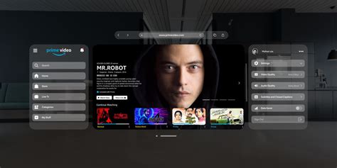 Amazon Prime Video Vision Pro Spatial Design Ui Showcase Figma
