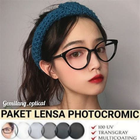 Jual Kacamata Cat Eyes Paket Frame Lensa Kacamata Photocromik Anti