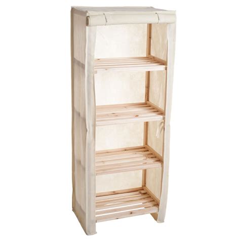 wooden shelving units