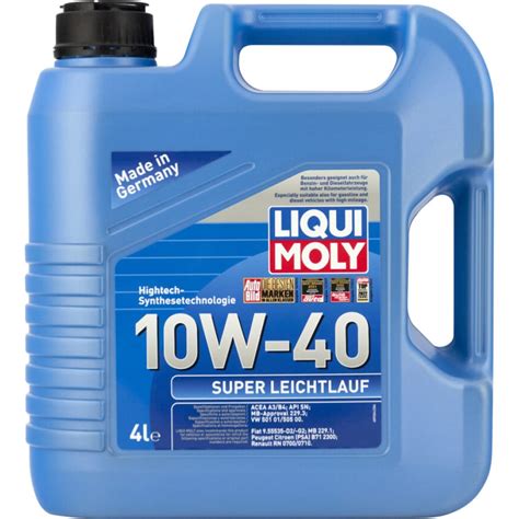 Моторное масло Liqui Moly Super Leichtlauf НС синтетическое 10w 40 Sn