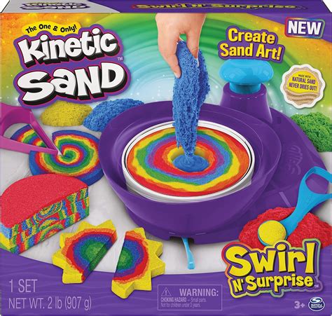 Kinetic Sand Swirl N Surprise Playset With 2lbs Of Play Sand