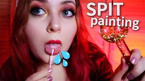 АСМР МАКИЯЖ СЛЮНКОЙ ASMR SPIT PAINTING your Makeup 6 0 mouth