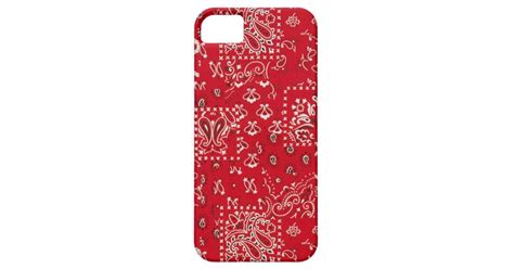 Deep Red Geometric Red Bandana Print Iphone 5 Cover Iphone Leather