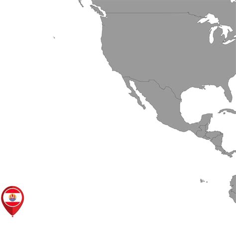 Premium Vector | Pin map with french polynesia flag on world map vector ...