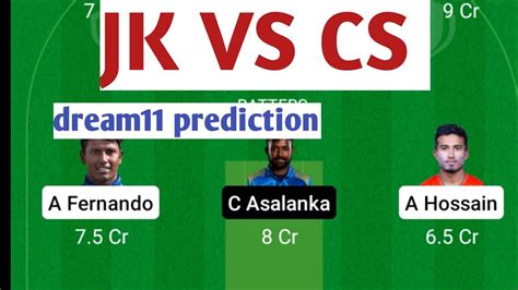 JK Vs CA Dream11 Prediction Lanka Premier League Jk Vs Cs Dream11 Team