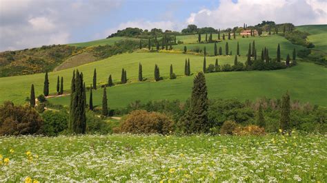 Landscapes Hills Italy Siena Toscana Tuscany Monticchiello