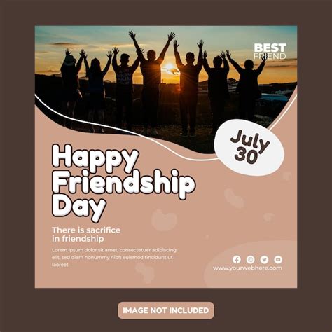 Premium Vector Happy Friendship Day Social Media Post Template