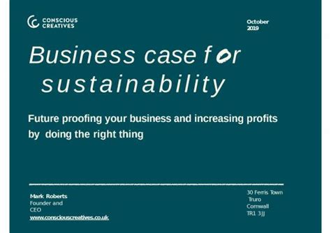 Marketing Ppt 32024 Building The Business Case For Sustainability