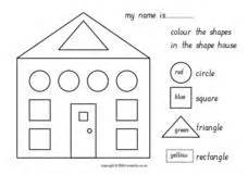 Color The Shapes In The Shape House Worksheet for 1st - 3rd Grade ...