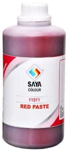 11211 Red Pigment Paste For Detergent Packaging Type Plastic Bottle