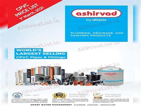 Ashirvad Cpvc Pipe Price List Free Pdf Govtjobnotes