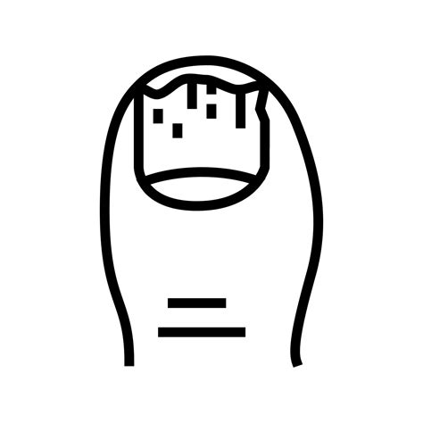 onychomycosis nail disease line icon vector illustration 10387695