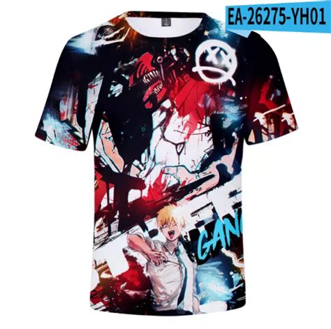 Anime Chainsaw Man 3d T Shirt Denji Power Men Women Basic Short Sleeve Tee Tops Eur 1513