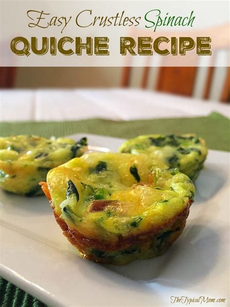 Mini Crustless Spinach Quiche In Muffin Tin Mini Crustless Quiche