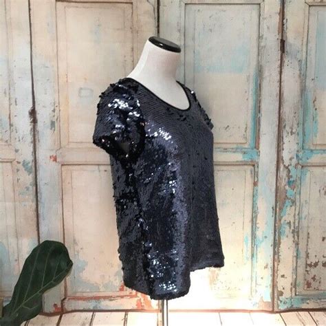 Anthropologie Leifsdottir Short Sleeve Sequin Tee Ebay