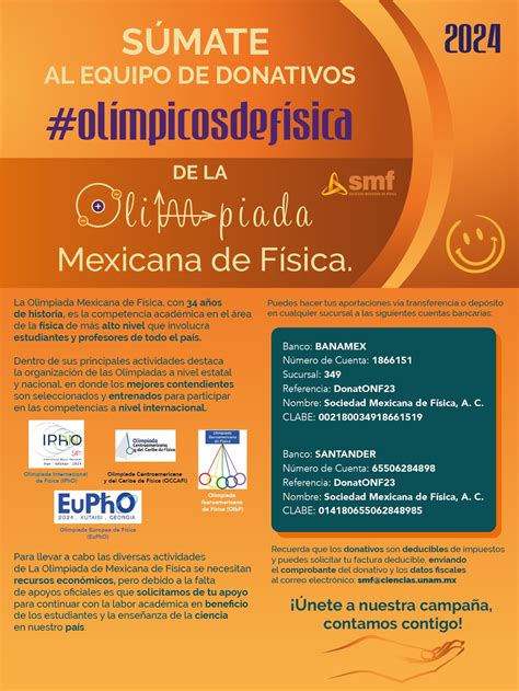 Campa A De Donativos De La Olimpiada Mexicana De F Sica Sociedad