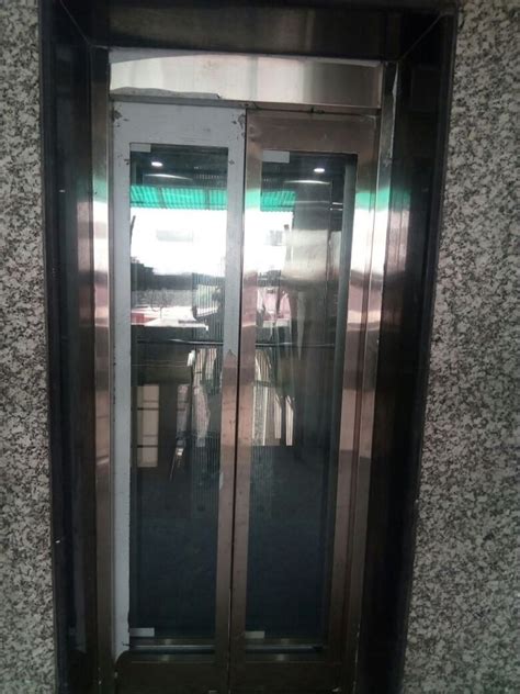 Stainless Steel Center Opening SS Glass Passenger Elevator For