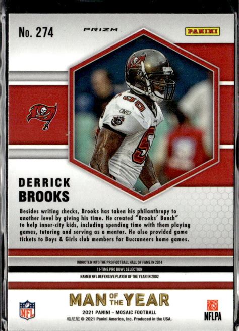 Panini Mosaic Derrick Brooks Near Mint Ebay