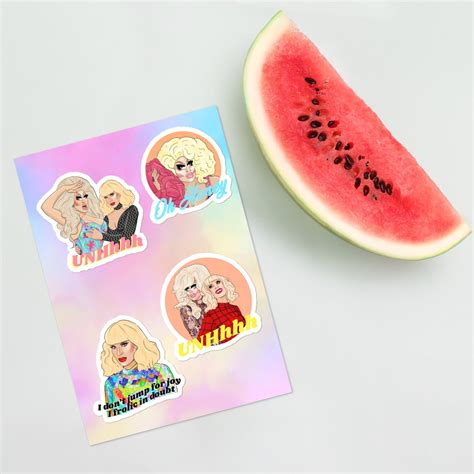 Trixie And Katya Sticker Sheet Lgbt Queer Drag Queen Gay Cards Rupaul S Drag Race