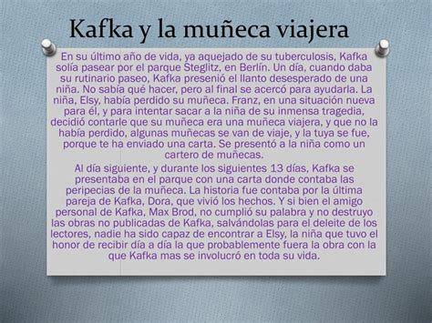 PPT Kafka y la muñeca viajera PowerPoint Presentation free download