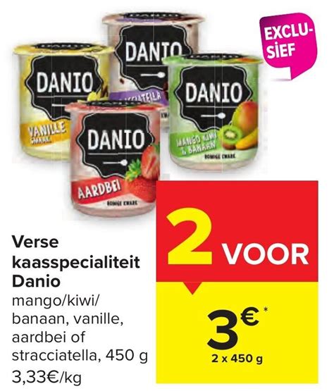 Verse Kaasspecialiteit Danio 450g Promotie Bij Carrefour