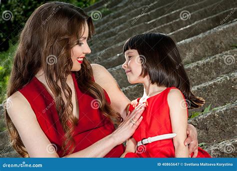 Mother And Daughter Gentle Hug Stock Image Image Of Cute Nature