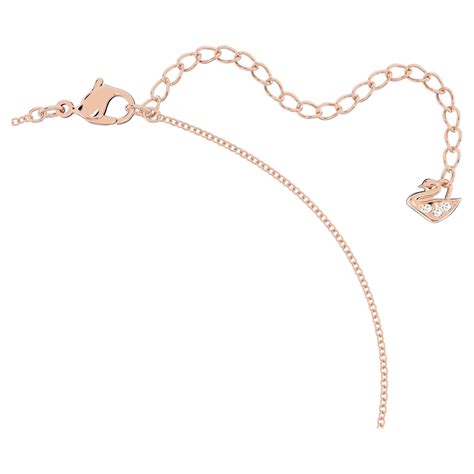 Lilia Necklace Butterfly White Rose Gold Tone Plated Swarovski