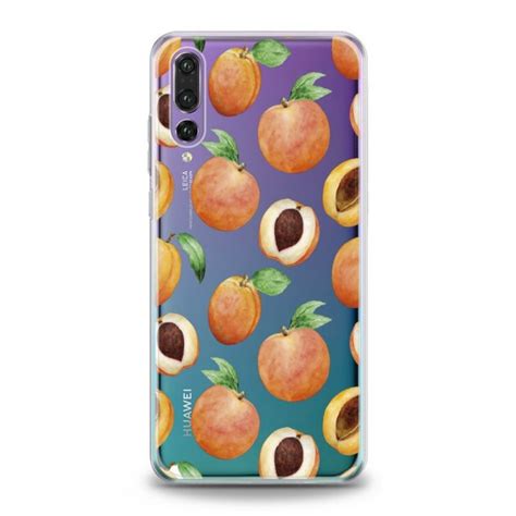 Чехол силиконовый для Huawei (Сочные персики) P30 хуавей silicone case ...