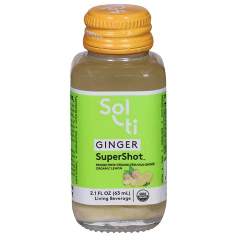 Save On Sol Ti Supershot Organic Ginger Herbal Supplement Refrigerated